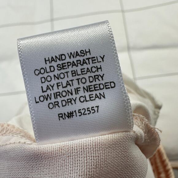 Grey Bandit Pants Womens Large Orange Striped Wide Leg Palazzo Resort Boho New - Picture 6 of 13